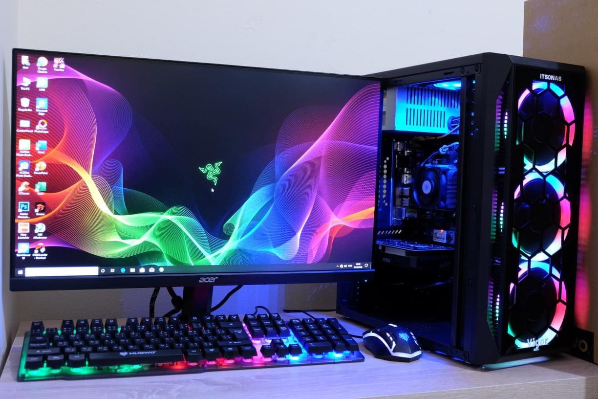 คอมประกอบ มือ 1 คอมพิวเตอร์ครบชุด i5 ssd 240 ram8 จอ24 สามารถเลือกเคสได้ เล่นเกมส์ ทำงาน ตัดต่อ ทำคลิป