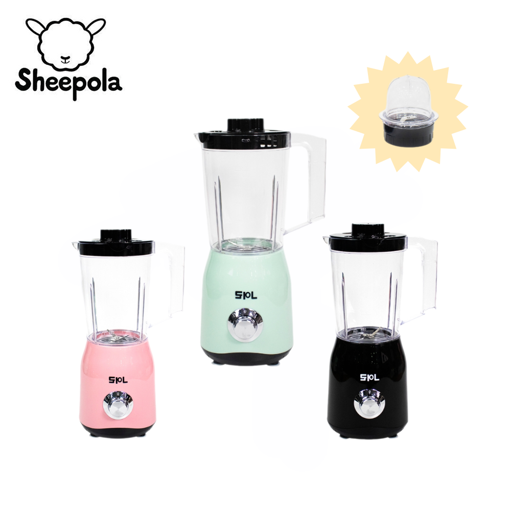 เครื่องปั่นสีพาสเทล 1.5 ลิตร แถมโถปั่นเล็ก เครื่องปั่นสมูทตี้ ปั่นผลไม้ 1500W เครื่องปั่นอเนกประสงค์ ปั่นน้ำ-ปั่นแห้ง Sheepolamall ราคา 395 บาท*ส่งฟรี