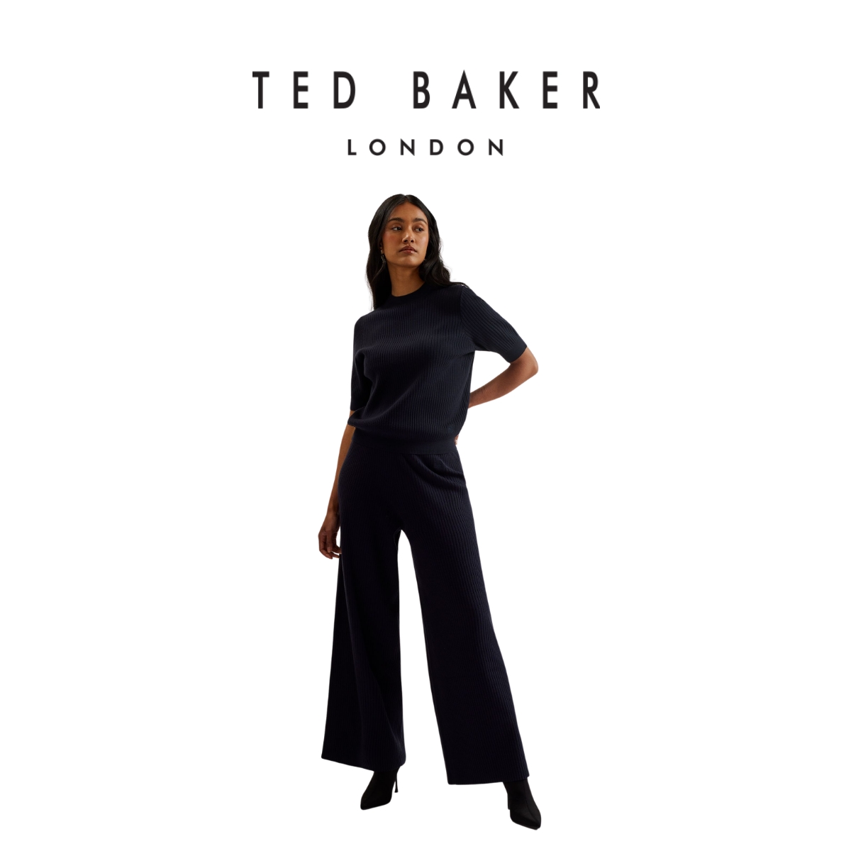 [Speical voucher 15%] Ted Baker Women's Ellenr Knitted Wide Leg Trouser ราคา 7,574 บาท*ส่งฟรี