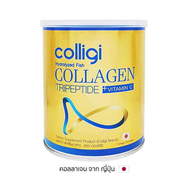 (ของแท้ 100%) Amado Colligi collagen tripeptide +Vitamin c อมาโด้ คอลลิจิ คอลลาเจน ไตรเปปไทด์ +วิตตามินซี โฉมใหม่ ขาวไวกว่าเดิม ไม่ใส่สี ไม่มีน้ำตาล ทานแล้วไม่อ้วน (1 กระป๋อง x ขนาด 110.66 กรัม)