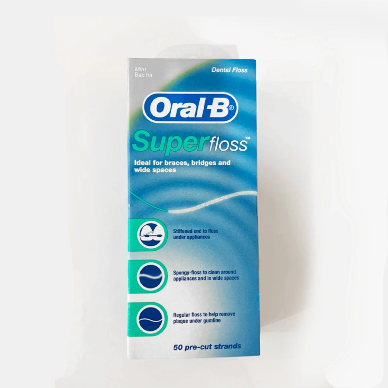 ภาพหน้าปกสินค้าไหมขัดฟัน Oral B Super Floss 50CT Strands สำหรับคนจัดฟัน 1 กล่อง 130 บาท จากร้าน Brushme 1589169571 บน Lazada