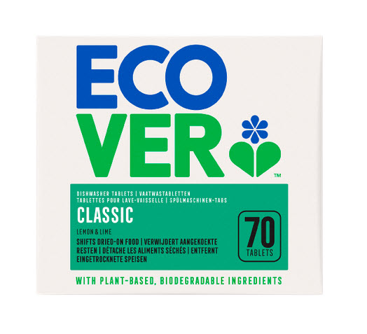 Ecover Classic Dishwasher Tablets 70tabs น้ำยาล้างจานแบบก้อน ราคา 1,543 บาท*ส่งฟรี