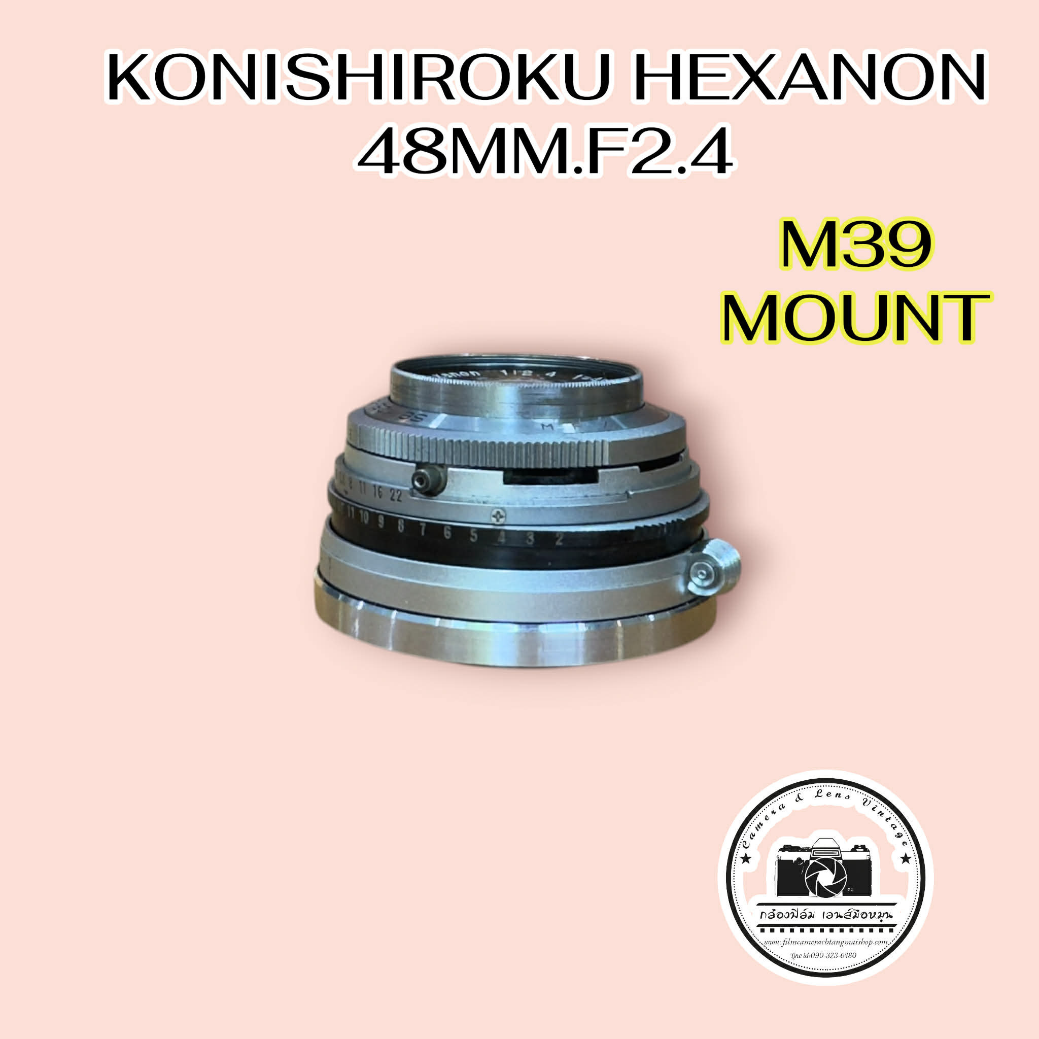 Konishiroku Hexanon 48Mm.F2.8 Modified M39 Mount Lens ราคา 3,590 บาท*ส่งฟรี