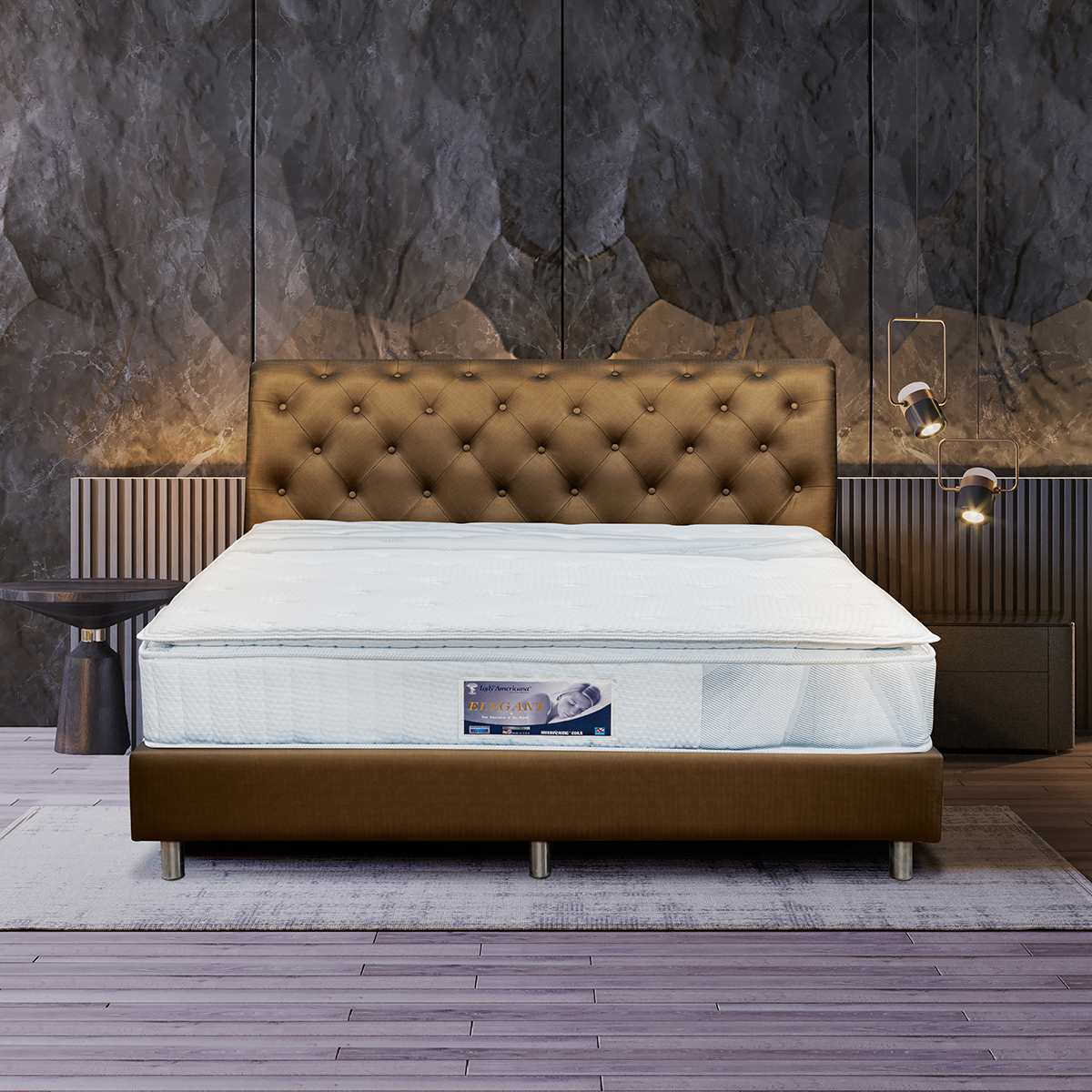 Lady Americana ที่นอนพ็อกเก็ตสปริง รุ่น ELEGANT COMFORT หนา 12 นิ้ว ฟรี!! ชุดเครื่องนอน 11 ชิ้น+จัดส่งฟรี [รับประกัน 12 ปี] ราคา 21,900 บาท*ส่งฟรี