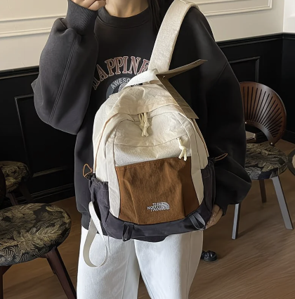 Backpack Back Fashion Contrast Casual Large Capacity Backpack Outdoor Travel Lightweight Office Bag Student Bag