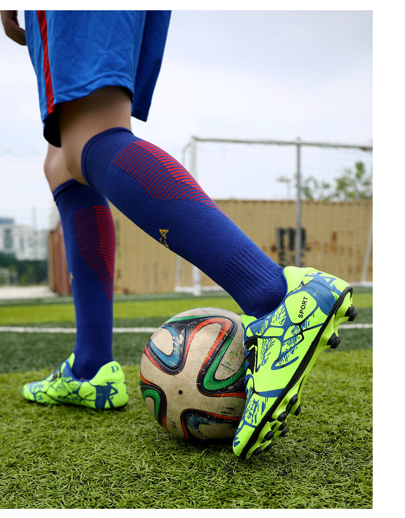 ภาพประกอบคำอธิบาย จัดส่งจากประเทศไทย-2022 ผู้ชายรองเท้าฟุตบอลกลางแจ้ง FG รองเท้าฟุตบอลแหลมรองเท้าฟุตบอลรองเท้าฝึกอบรมกีฬาฟุตบอลรองเท้าผู้ชายฝึกอบรมฟุตบอลเกมผู้ปกครองเด็ก