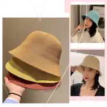 ภาพขนาดย่อของสินค้าHatgogo หมวกบักเก็ต หมวกการถัก หมวกสไตล์เกาหลี