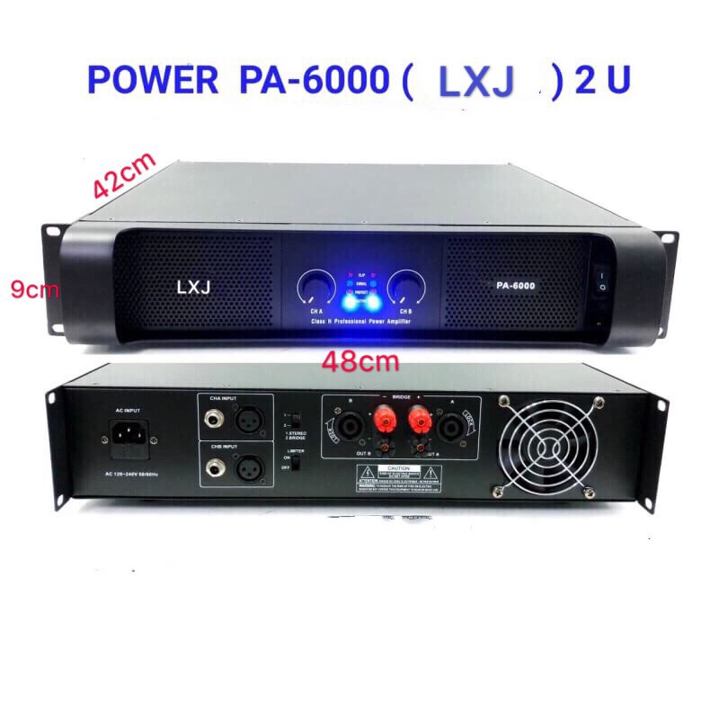 A-ONE/LXJ Professional poweramplifier เพาเวอร์แอมป์ 450W+450W เครื่องขยายเสียง รุ่น PA-6000 (BEST AUDIO)