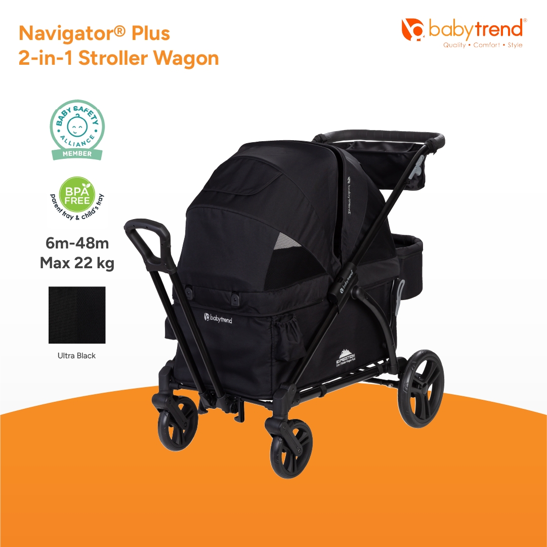 Baby Trend - Navigator ®   Plus 2-in-1 Stroller Wagon, Baby Stroller, Stroller for 2 People (Pet Stroller, Shopping Cart)
