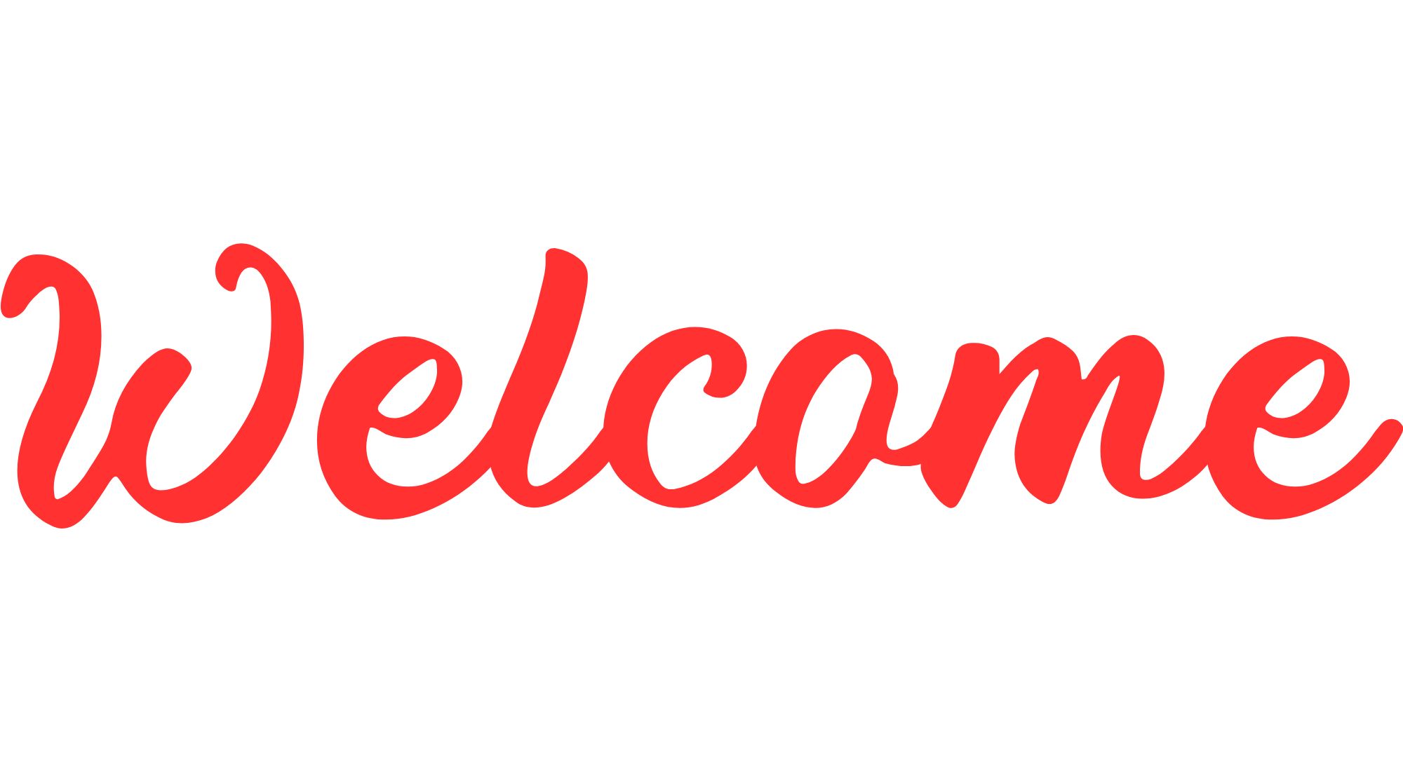 Sticker PVC dicut (586) สติ๊กเกอร์ ไดคัท Welcome ติดกระจก แต่งร้าน ร้านอาหาร ร้านกาแฟ คาเฟ่ ร้านค้า คอนโด ที่พัก สำนักงาน
