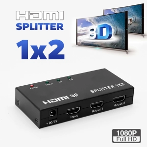 ภาพหน้าปกสินค้าUltra 1080P  3D 1 IN 2 OUT HDCP Stripper 1x2 HDMI Splitter Amplifier Switcher HUB ที่เกี่ยวข้อง