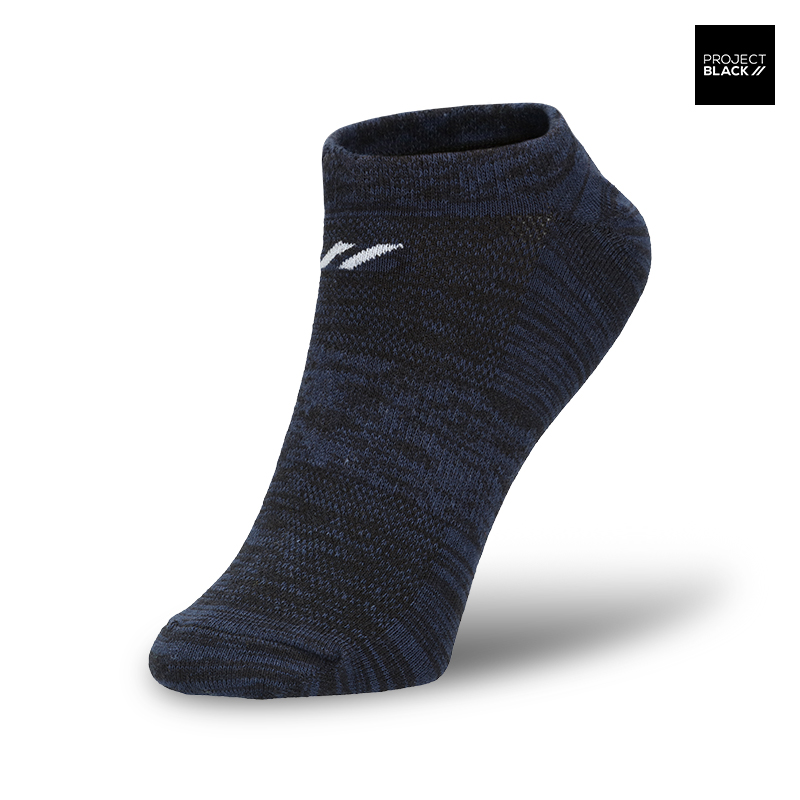 Project Black โปรเจกต์ แบล็ก Socks ถุงเท้า รุ่น No-Show ถุงเท้าข้อเว้า