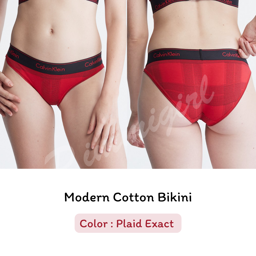 Modern Cotton Plaid Bikini