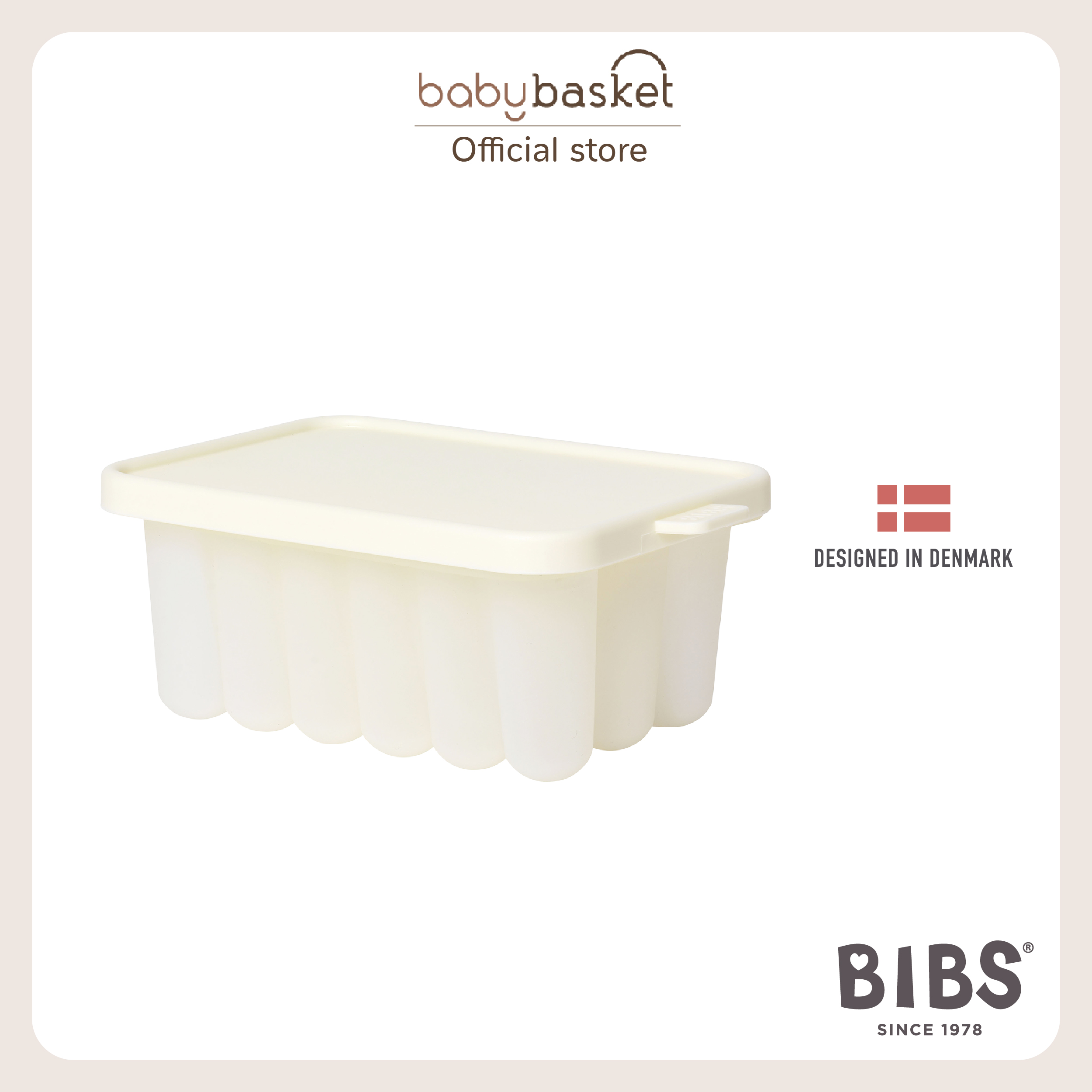 BIBS Baby Food Freezer Tray ถาดซิลิโคนแช่แข็งสำหรับอาหารเด็กพร้อมฝาปิด ขนาด 150ml. จำนวน 18 ช่อง ราคา 420 บาท*ส่งฟรี