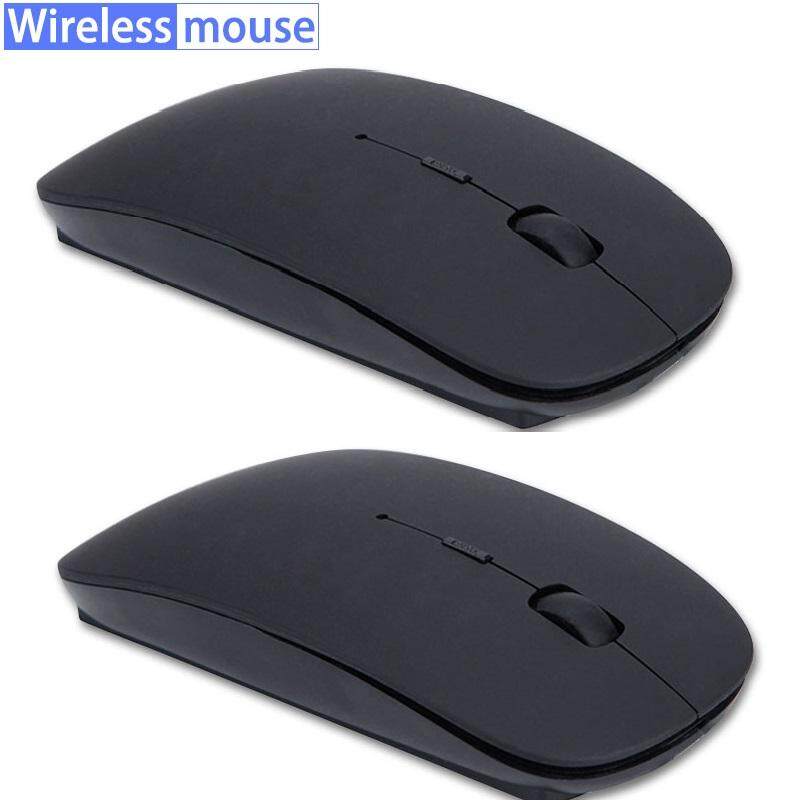 [ซื้อ 1 แถม 1] Wireless Mouse มีแบตในตัว ปุ่มกดเงียบ มีปุ่มปรับความไวเมาส์ DPI 1000-1600