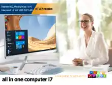 ภาพขนาดย่อของสินค้าฟรีคีย์บอร์ดไร้สาย ดั้งเดิม 24 Inch all in one computer PC Gaming Desktop Computer quad Intel core i7 DDR4 m.2 SSD 256GB Windows 10 Office ram 8gb ฟรี หูฟังเกมมิ่ง Acer computer pc gaming