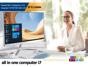 ราคาฟรีคีย์บอร์ดไร้สาย  ดั้งเดิม 24 Inch all in one computer PC Gaming Desktop Computer quad Intel core i7 DDR4 m.2 SSD 256GB Windows 10 Office ram 8gb ฟรี หูฟังเกมมิ่ง Acer computer pc gaming