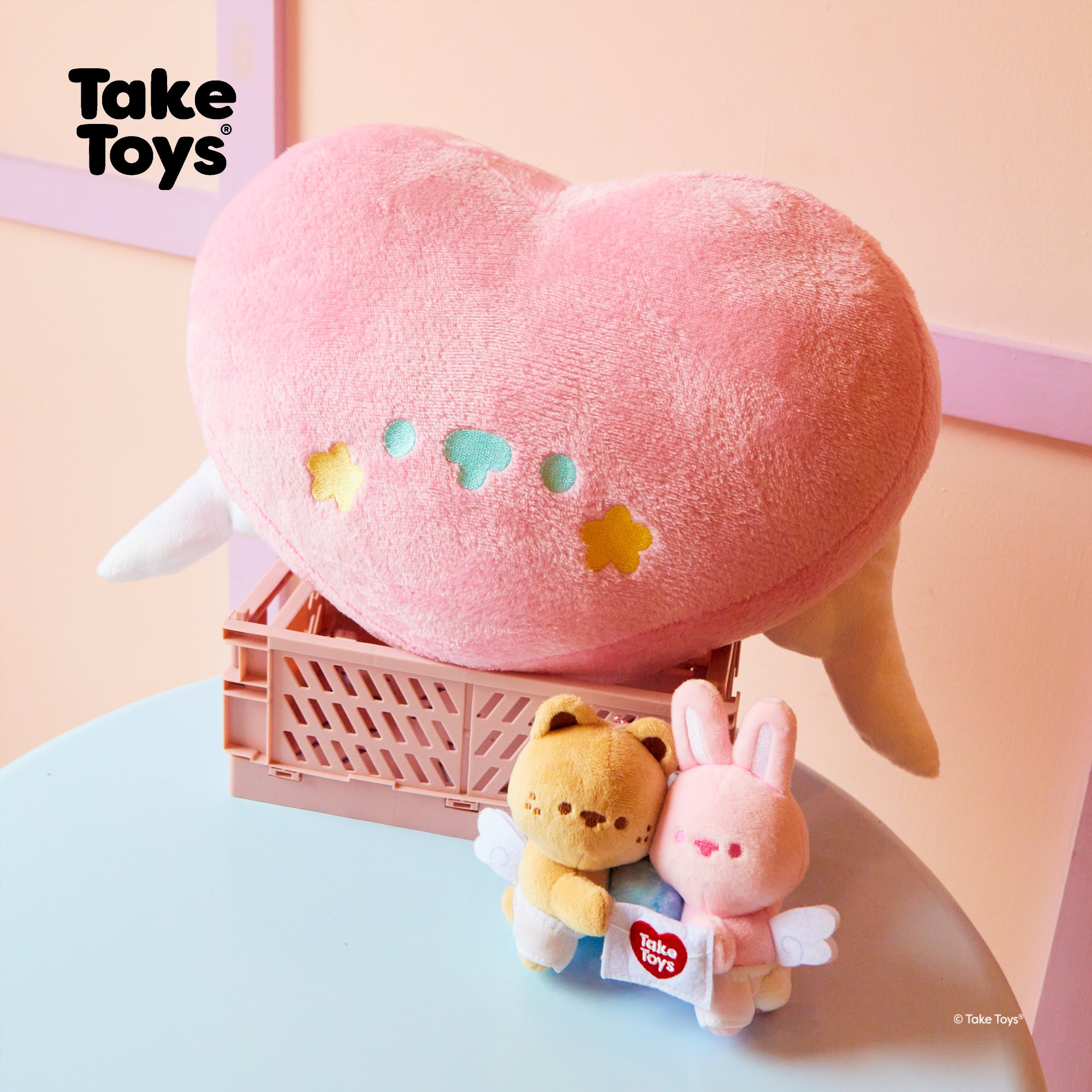 Take Toys Cupid in Love Keychain (Coco & Cotton) - Magnetic Keychain by Take Toys ราคา 490 บาท*ส่งฟรี