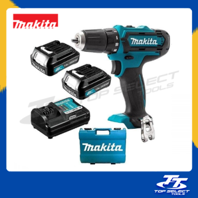 ดูภาพ MAKITA สว่านไขควงไร้สาย แบต1.5Ah (แบตเตอรี่ x2 + แท่นชาร์จ) รุ่น DF333DWYE เพิ่มเติม MAKITA สว่านไขควงไร้สาย แบต1.5Ah (แบตเตอรี่ x2 + แท่นชาร์จ) รุ่น DF333DWYE