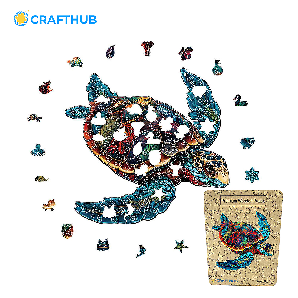 Sea and beautiful turtle crafthub | high quality thicker jigsaw puzzles | A3 size with up to 150 jigsaw puzzles ราคา 442 บาท*ส่งฟรี