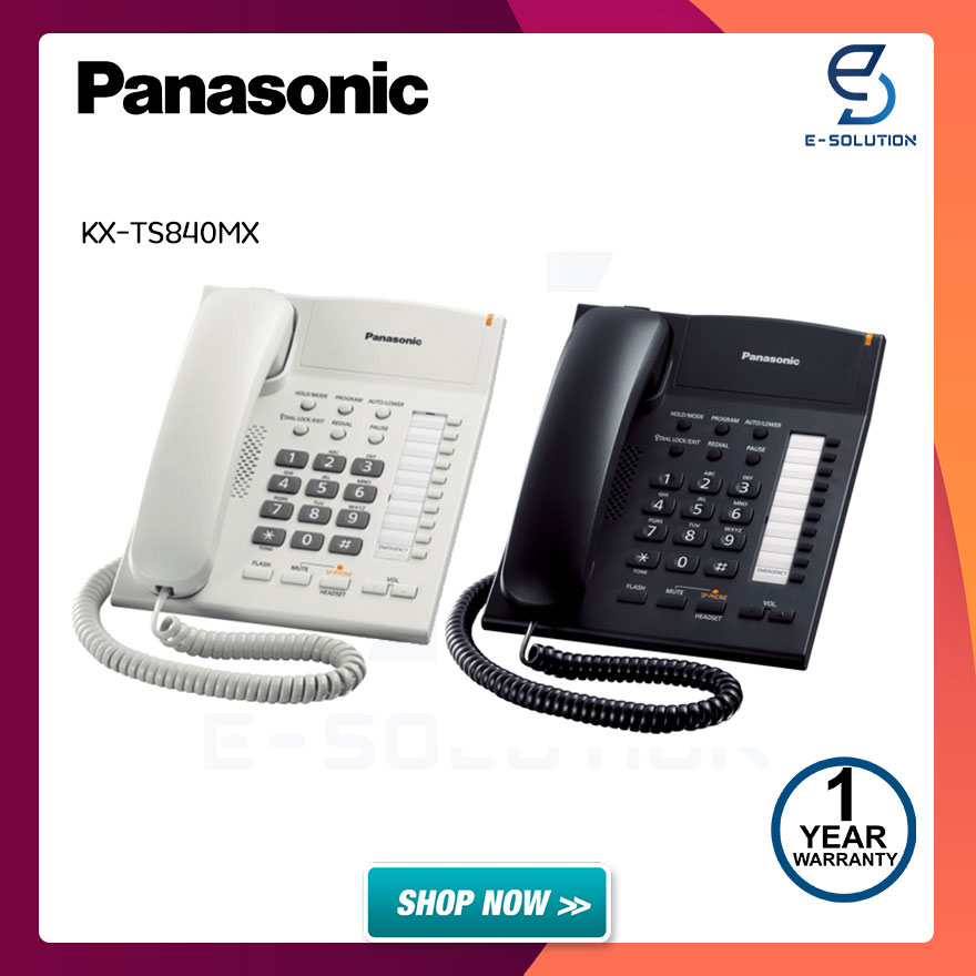 Panasonic corded phone model KX-TS840 White Black ราคา 1,890 บาท*ส่งฟรี