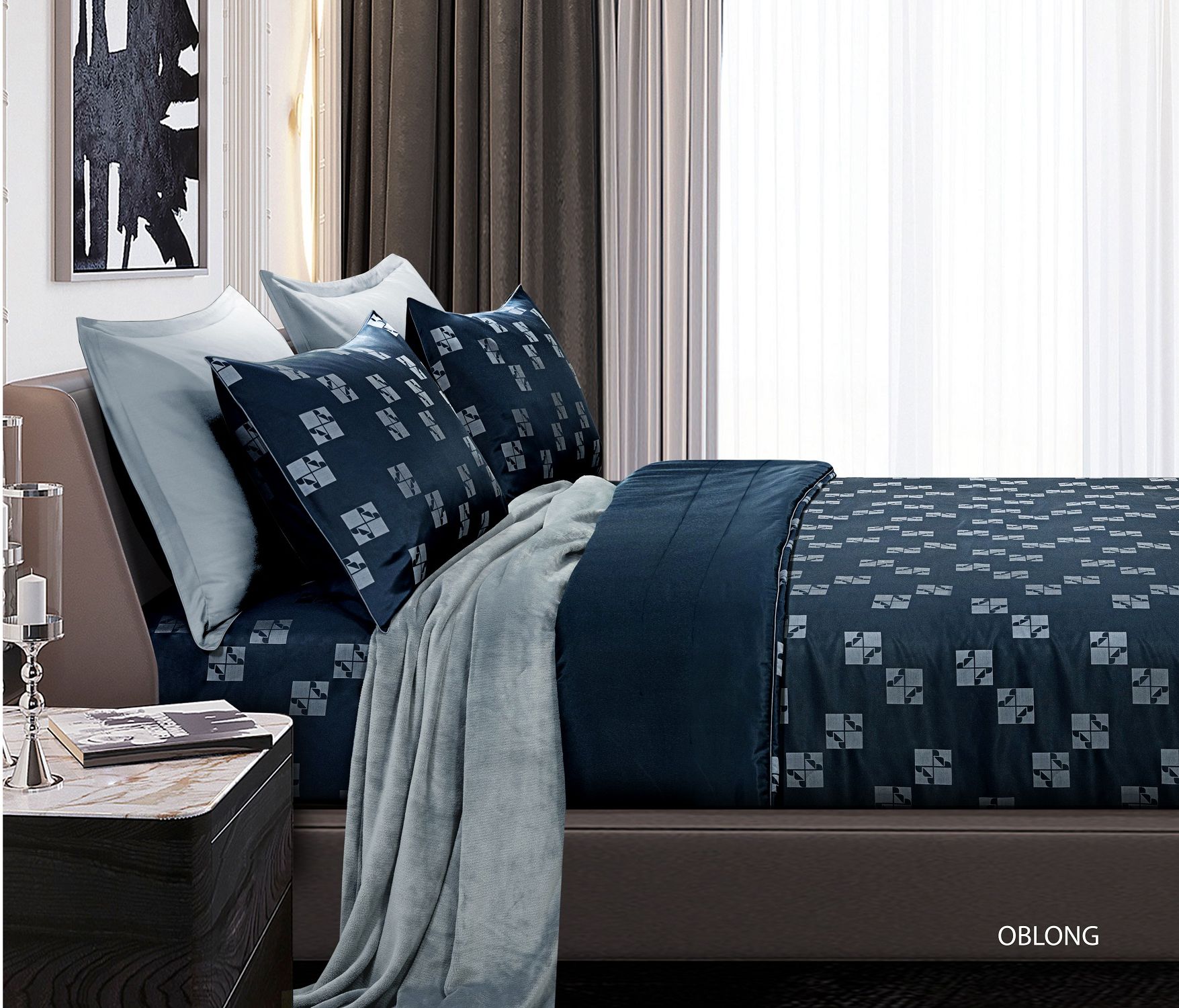 TWO WAY COMFORTER TM. OBLONG NAVY KING ราคา 3,550 บาท*ส่งฟรี