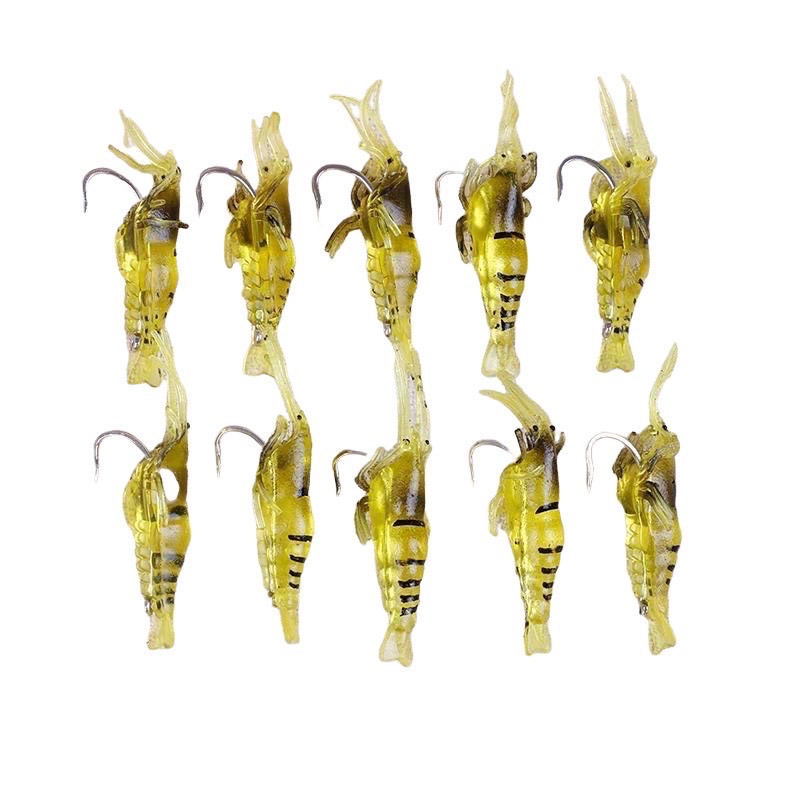 (พร้อมส่ง) เหยื่อตกปลา รูปกุ้งจําลอง แบบนิ่ม