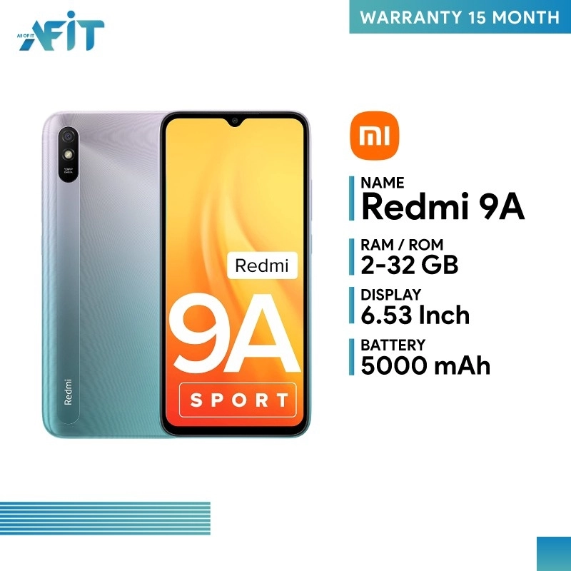 ราคาและรีวิวแถมเคส+ฟิล์ม  Xiaomi Redmi 9a (2+32GB) สมาร์ทโฟนหน้าจอใหญ่ 6.53 นิ้ว แบตเตอรี่ 5000 mAh // ประกันศูนย์ไทย 15 เดือน