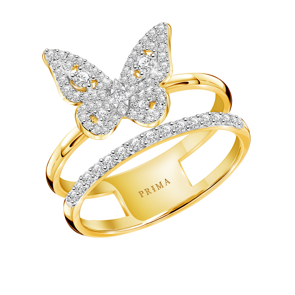 PRIMA แหวนเพชรรูปผีเสื้อ ตัวเรือน 18K Butterfly Concerto Collection 105R5198-01 ราคา 60,000 บาท*ส่งฟรี