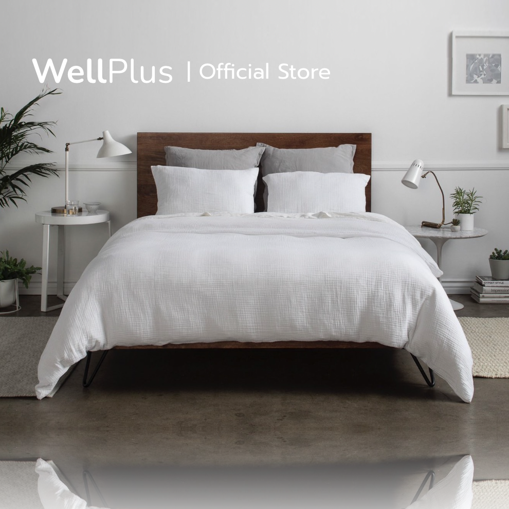 WellPlus ชุดที่นอน Veritas ชุดผ้าปูที่นอน+ผ้านวม super soft ผ้าปูที่นอน ชุดที่นอน ผ้าห่ม ผ้านวม ขาว duvet ราคา 999 บาท*ส่งฟรี