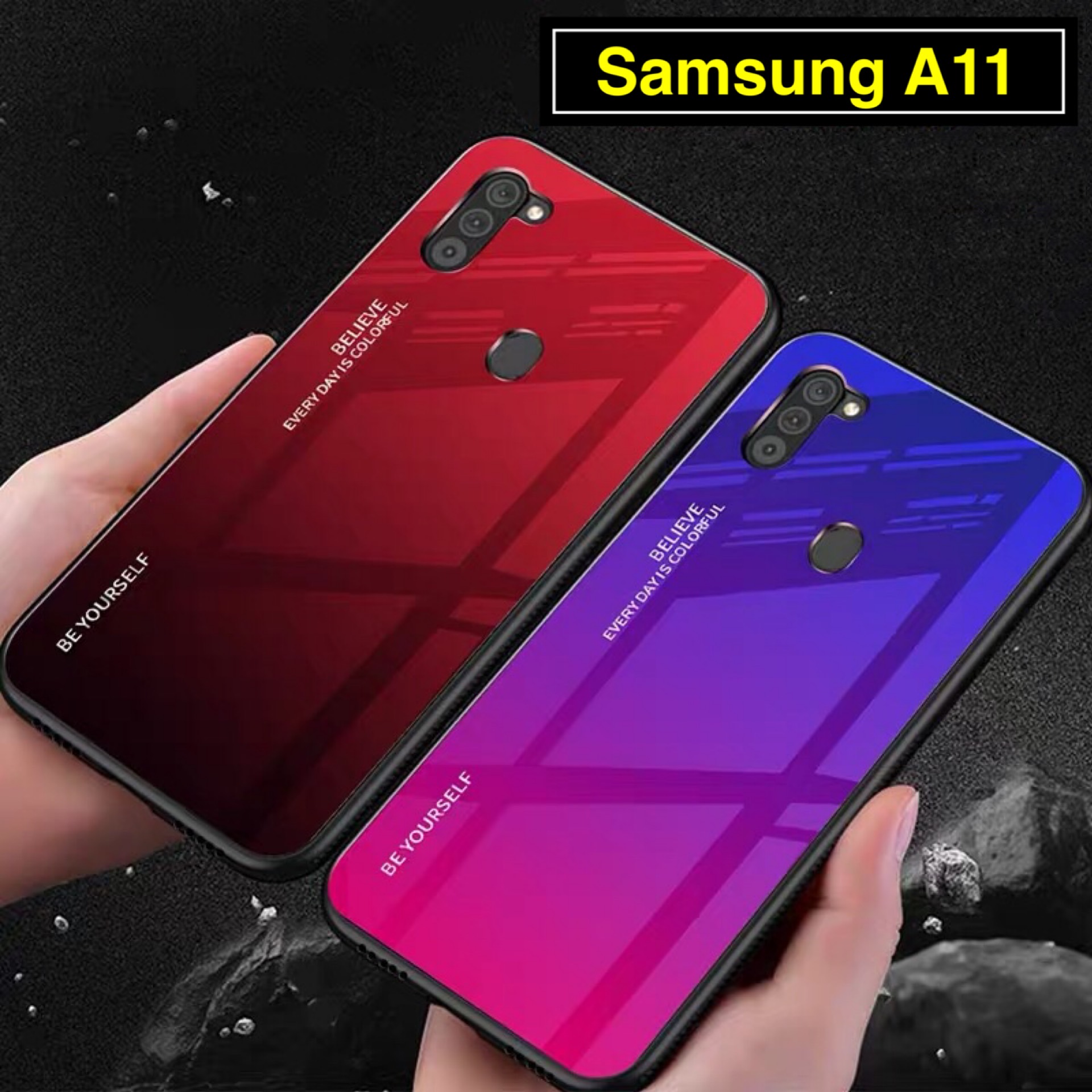 [ส่งจากไทย] Case Samsung galaxy A11 / M11 เคสซัมซุง เคสกระจกสองสี เคสกันกระแทก เคส Samsung A11 เคส Samsung M11 ขอบนิ่ม เคสกระจกไล่สี สินค้าใหม่