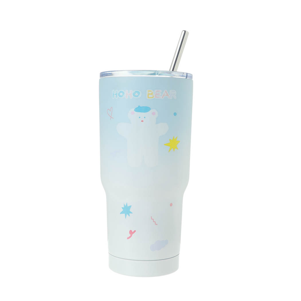 แก้วน้ำเก็บความเย็น พร้อมหลอด (580mL) HoHo Bear Collection ราคา 269 บาท*ส่งฟรี