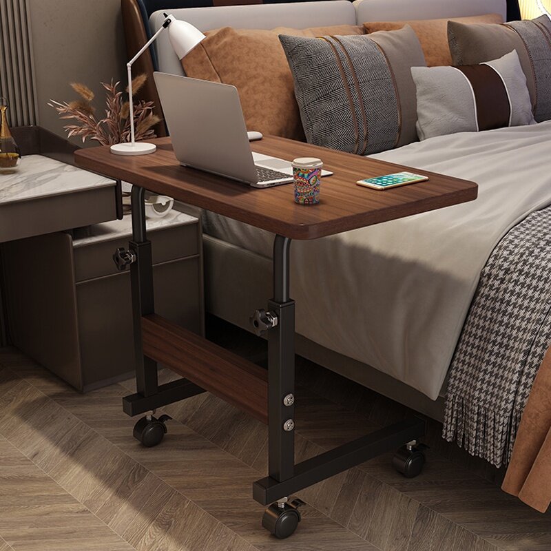 HFJ โต๊ะคอมพิวเตอร์เตียงข้างโต๊ะเรียนแบบพกพาไม้มัลติฟังก์ชั่แบบพกพายกโต๊ะแล็ปท็อป ราคา 246 บาท*ส่งฟรี