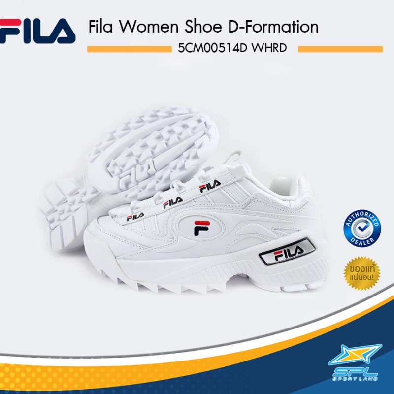 ภาพหน้าปกสินค้าFila รองเท้า รองเท้าแฟชั่น รองเท้าผู้หญิง ฟิล่า Women Shoe D-Formation 5CM00514D WH/RD (2990)