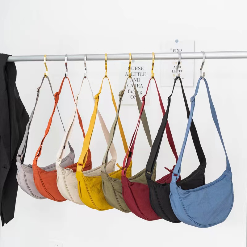 New Fashion Shoulder Bag Ships from Bangkok, Thailand, Uniqlo Style, Uniqlo Round Mini Shoulder Bag, Polyester Fabric, Nylon Fabric, Chest Bag, Lightweight.