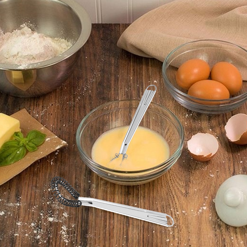 Egg Beater Stainless Surround helixSpring Coil Whisk, Egg Frother, Milk and  Blender - Kitchen Utensils (small)