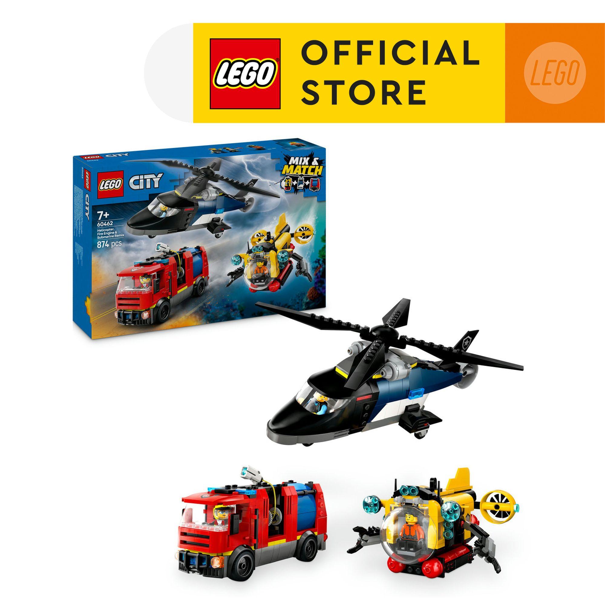 LEGO City 60462 Helicopter, Fire Engine & Submarine Remix (874 Pieces) ราคา 2,500 บาท*ส่งฟรี