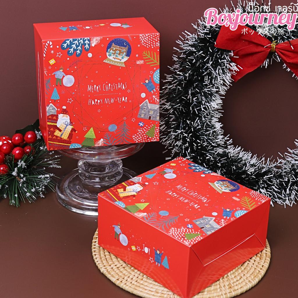 Boxjourney Small Snack Box Christmas/New Year Festival 12.7 x 12.7 x 6.5 cm. (20 pieces/pack) ราคา 74 บาท*ส่งฟรี