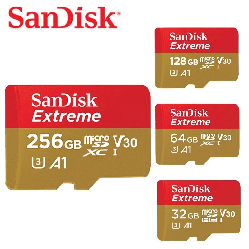 ราคาและรีวิวSanDisk Extreme microSDXC/HC Card ความเร็ว 100MB/S ความจุ 32GB 64GB 128GB 256GB Class10 Mobile Gaming (SDSQXA1-GN6GN) เมมโมรี่การ์ด memory card การ์ดหน่วยความจำ sd card แซนดิส