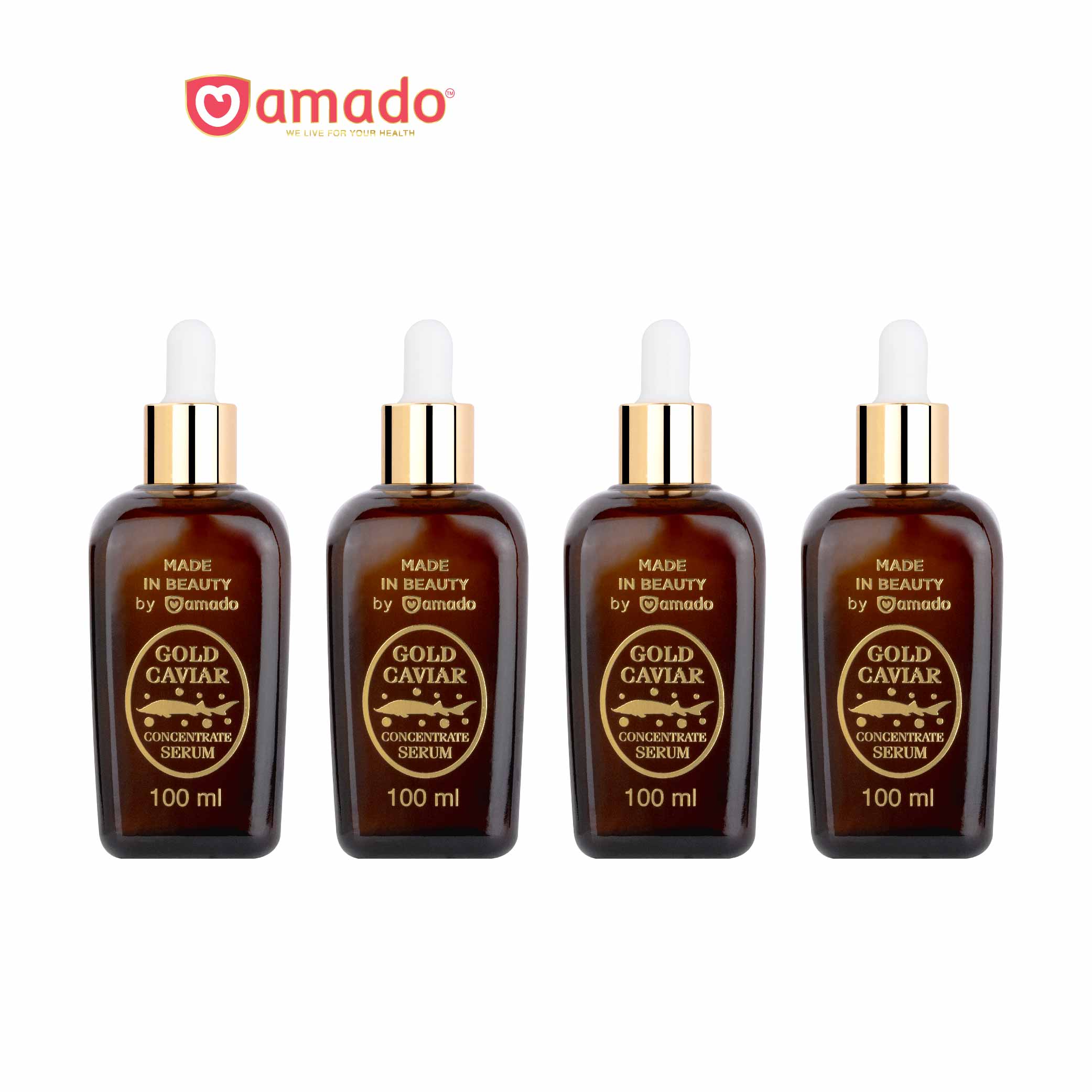 เซรั่มท อมาโด้ โกลด์คาเวียร์ set 4 ขวด by Amado Gold