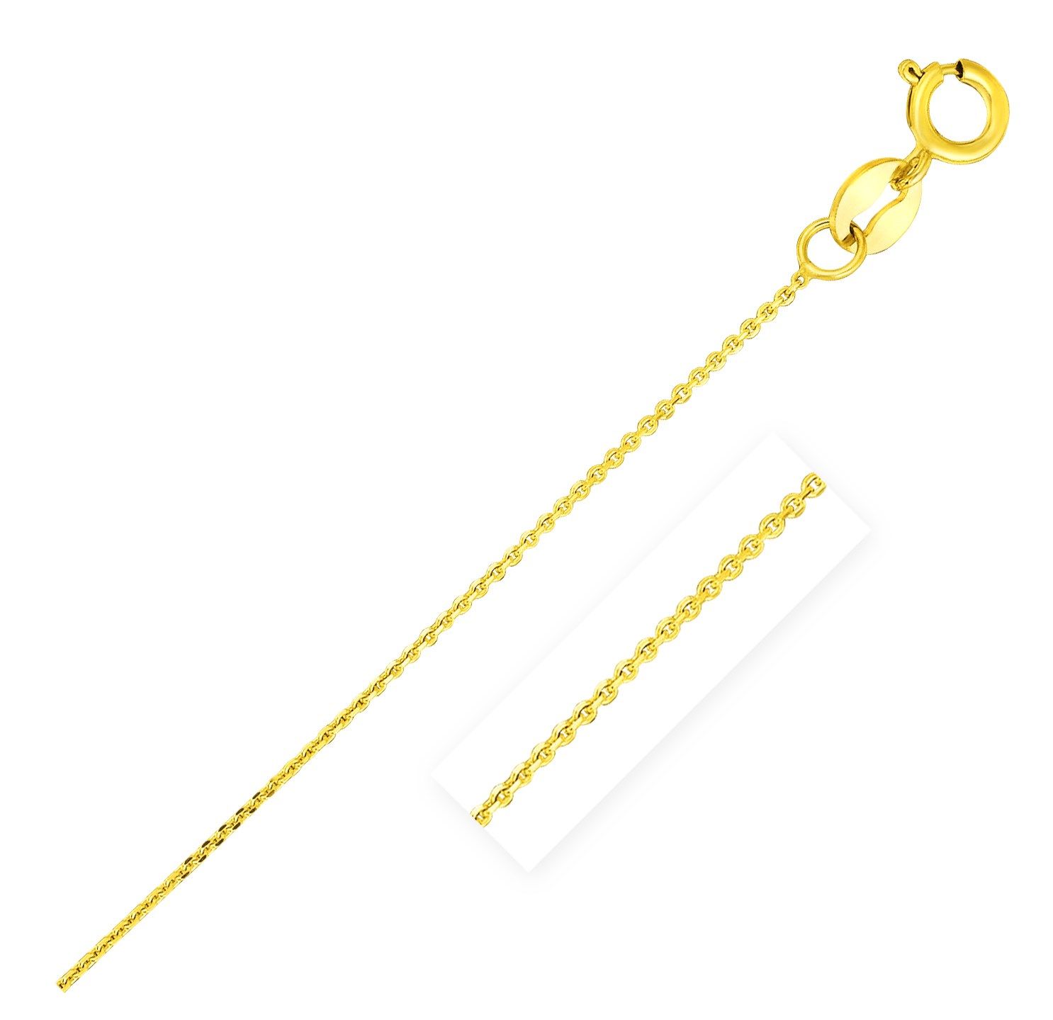 Nathalias NY Diamond Cut Cable Link Chain in 14k Yellow Gold (0.68 mm) 76063 ราคา 2,900 บาท*ส่งฟรี