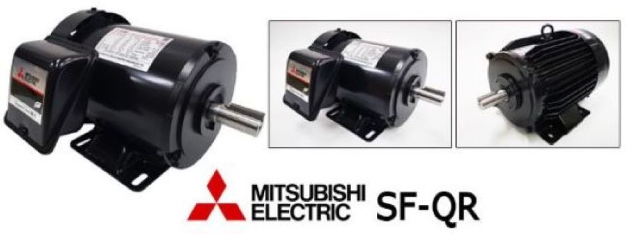MITSUBISHI มอเตอร์ รุ่น SF-QR กำลัง 1 แรงม้า (0.75 กิโลวัตต์) ชนิดหุ้มมิด 3 เฟส 220/380 โวลต์ 4 โพล 3 สาย IP55 ความเร็วรอบ 1450 รอบ/นาที ราคา 3,870 บาท*ส่งฟรี