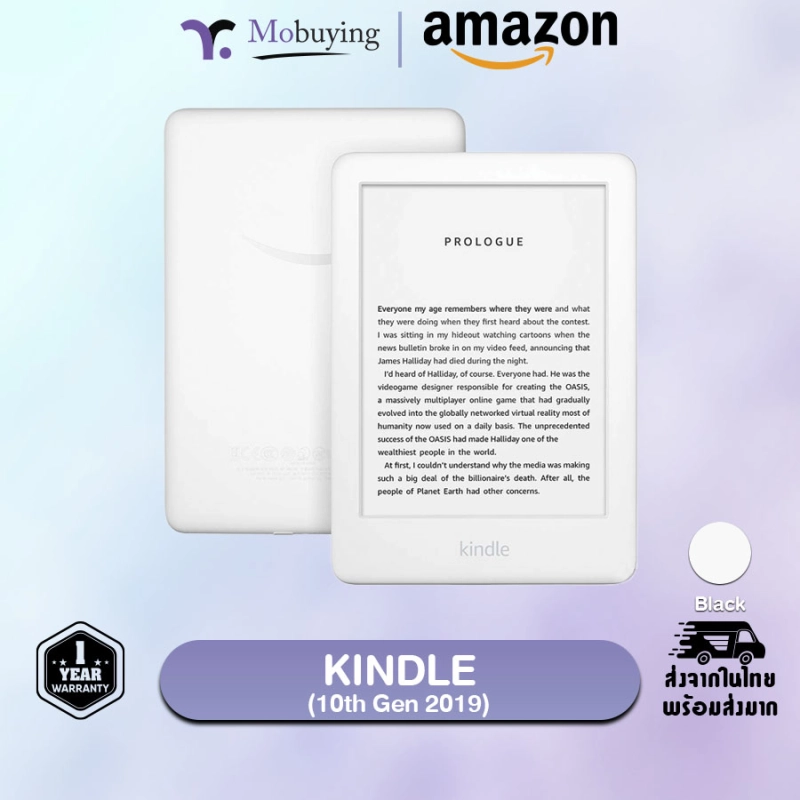 ภาพหน้าปกสินค้าAmazon New Kindle eBooks Reader (10th Gen 2019) 8GB / Wi-Fi หน้าจอขนาด 6 นิ้ว แสงไฟที่ปรับได้ หน้าจอสัมผัสไร้แสงสะท้อน สร้างมาเพื่อการอ่านโดยเฉพาะ Mobuying