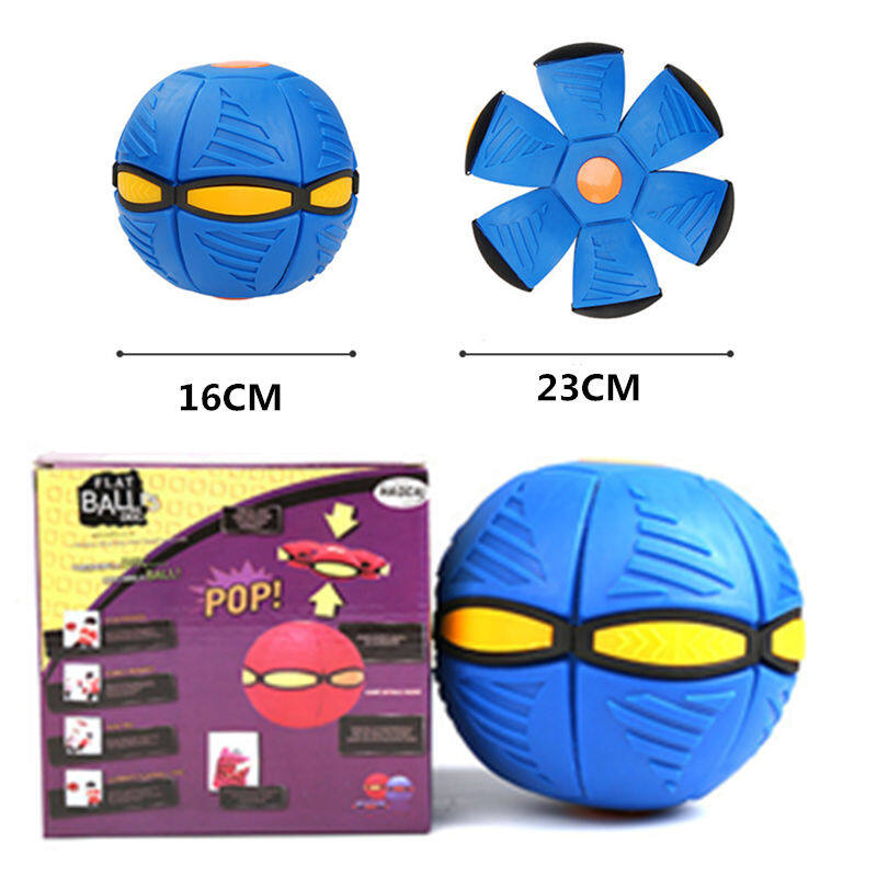 มุมมองเพิ่มเติมของสินค้า 【Zhaozhao】Flying UFO Ball Pop ลูกบอลจานบินวิเศษ กีฬากลางแจ้ง ลูกบอลแบน ลูกบอลเด้งผิดรูป ของเล่นบีบอัด