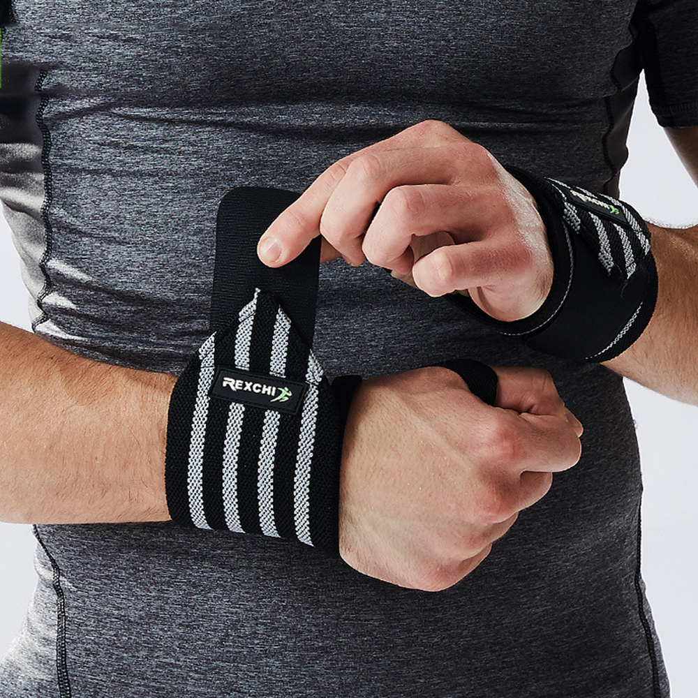THY06กีฬาฟิตเนส Powerlifting Wrist สนับสนุนแถบรั้งผ้าพันแผล Bracers ข้อมือสายรัดข้อมือ Wraps