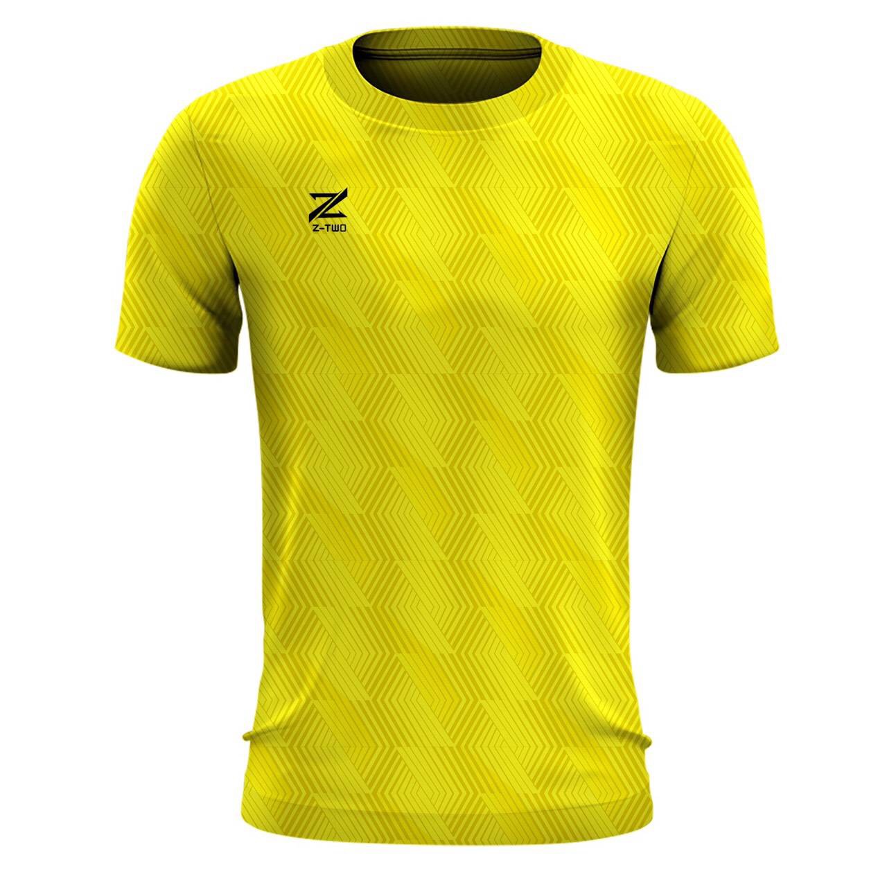 ภาพอธิบายเพิ่มเติมของ Z two pro เสื้อกีฬาผ้าพิมพ์ลาย ซีทูโปร (สีเหลือง)