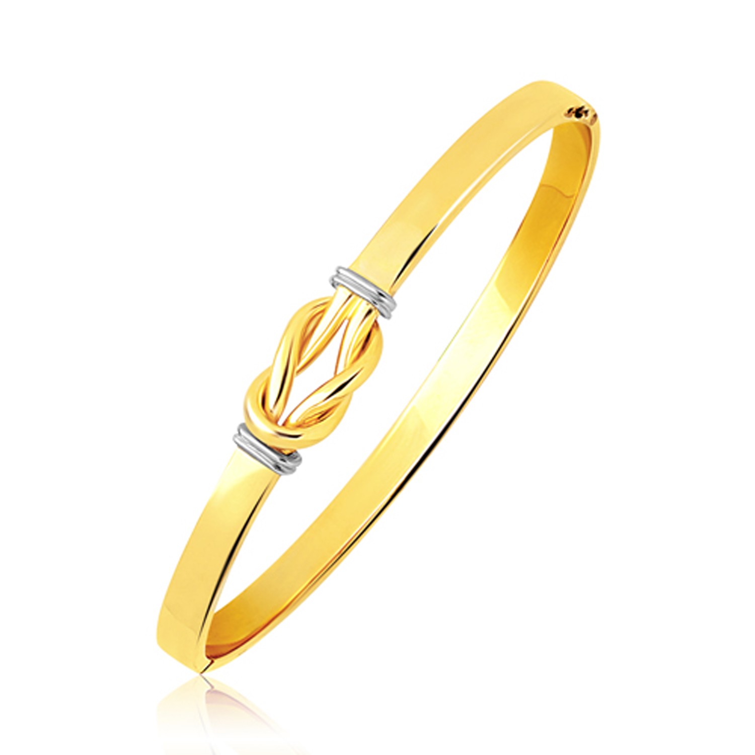 Nathalias NY Intertwined Knot Slip On Bangle in 14k Two-Tone Gold (5.0mm) 75237 ราคา 73,700 บาท*ส่งฟรี