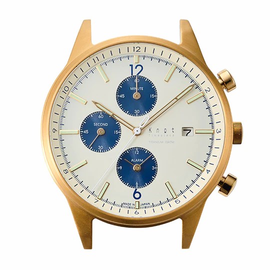 KNOT | นาฬิกาข้อมือ Titanium Solar Chronograph กันน้ำ 10 ATM (ผลิตในประเทศญี่ปุ่น ) Made in Japan รุ่น TSC-39YGYG ราคา 8,550 บาท*ส่งฟรี