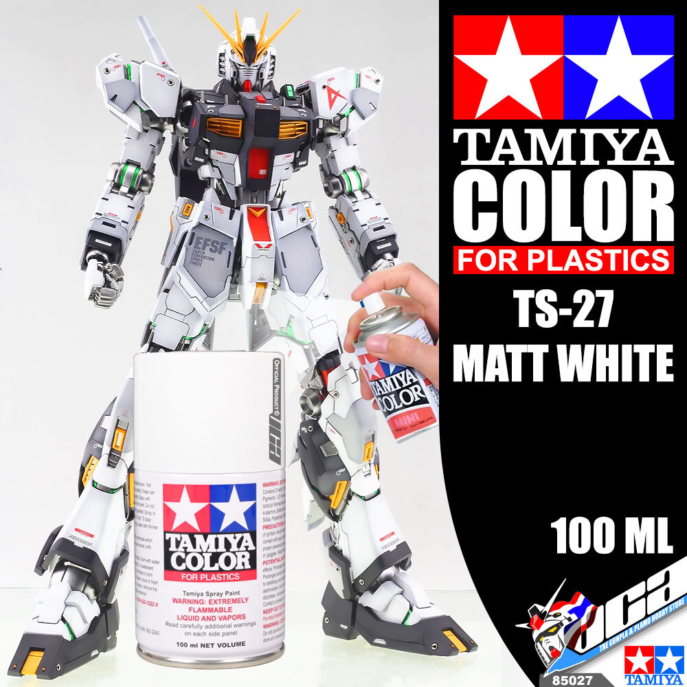 TAMIYA 85027 TS-27 MATT WHITE COLOR SPRAY PAINT CAN 100ML