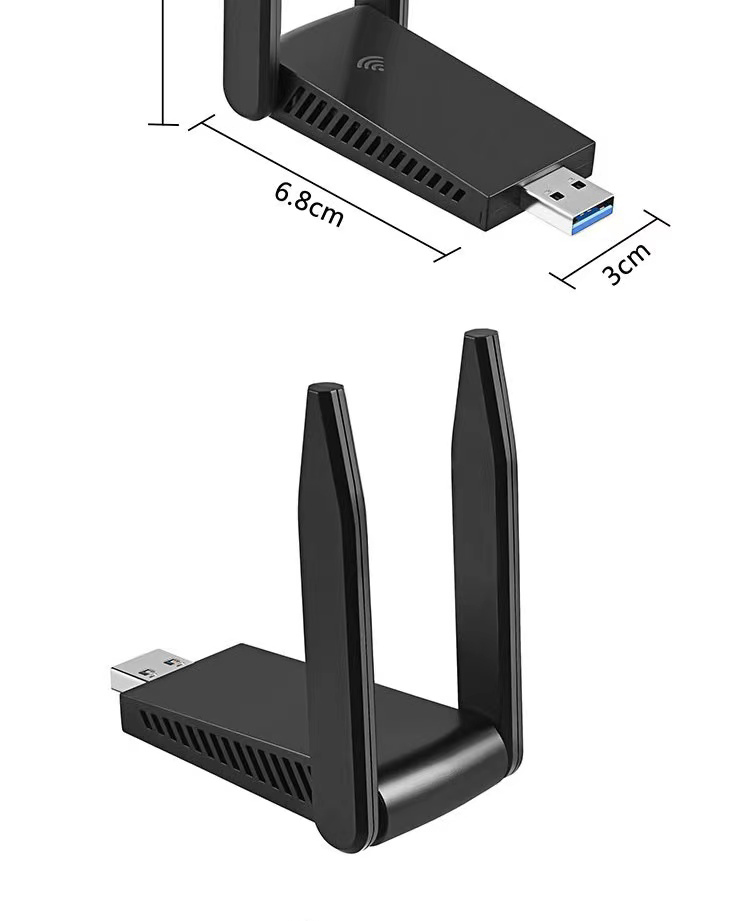 ข้อมูลเพิ่มเติมของ [ตัวรับ wifi แรง]OEM ตัวรับสัญญาณ 5g ，USB3.0 ดูอัลแบนด์ อะแดปเตอร์ USB 1300Mbps 2.4GHz-5.8GHz usb(ตัวรับ wifi รับสัญญาณ wifi อุปกรณ์เชื่อมต่อสัญญาณ Wireless แบบ USB ตัวรับสัญญาณไวไฟ ตัวรับสัญญาณ wifi pc รับสัญญาณไวไฟ แดปเตอร์ไร้สาย)